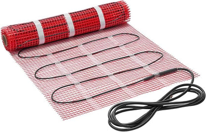 VEVOR Self-Adhesive Mesh Floor Heating Mat, 15 sqft 120V, Smart Thermostat & Alarm, Easy Install for Tile, Stone & Vinyl Flooring