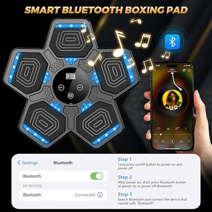 LOLBOX Music Boxing Machine for Adults & Kids - Smart Punching Machine with Boxing Gloves, Wall Boxing Punching Pad for Home, Office, Gym (Upgraded Version)