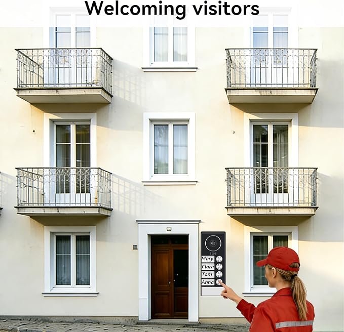 4 Units Apartment 2-Wire Video Intercom System