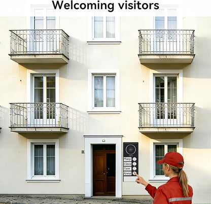 4 Units Apartment 2-Wire Video Intercom System
