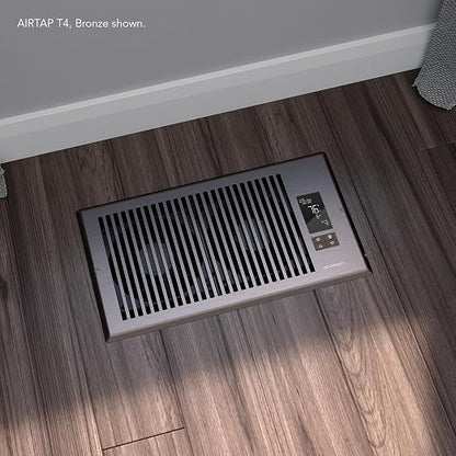 AC Infinity AIRTAP T6, Bronze Register Booster Fan for 6”x10” Openings | LCD Temperature Controller, Bluetooth, Quiet 10-Speeds