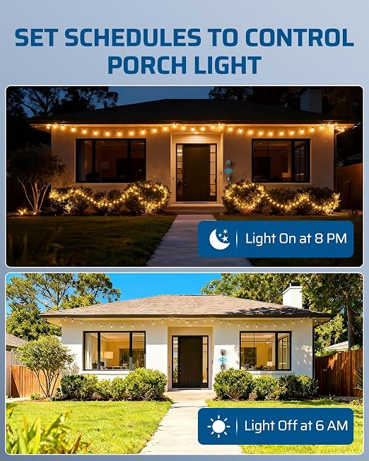 DEWENWILS Wi-Fi Matter Smart Dimmer Plug for String Lights, 2.4GHz Only | 100FT Range, Stepless Dimming, LED 150W/Tungsten 300W Bulbs Compatible, Works with Alexa, Google Home, SmartThings