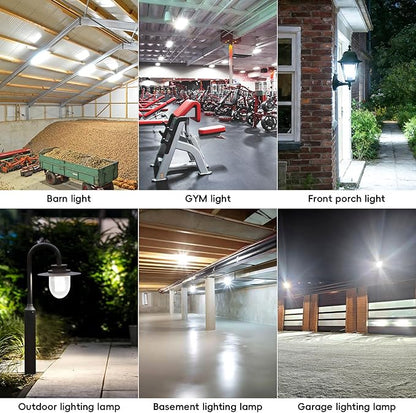 60W LED Corn Light Bulb 1-Pack 7500LM 5000K Cob Light Equivalent 600W E26 Base with E39 Adapter for Garage Warehouse Barn Workshop Outdoor Porch