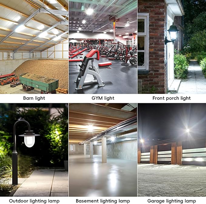 Led Corn Light Bulb - 60W Bright led Light Bulbs Equivalent 600Watt, E26 Base(with E39 convertor) for Garage, Warehouse, Factory, Illuminating Large Areas, Parking Lots (60W 6500K 2pack)