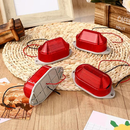 Tuanse 6 Pack Ac110v 120v Alarm Siren with Strobe Light Strobe Siren Industrial Warning Light Sound Emergency Panic Alarm Red Flashing 110 Db Loud Sound Compatible with Smart Switch for Timed Alert
