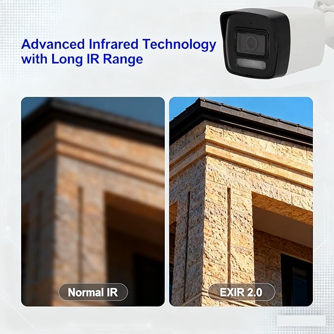 DS-2CD1083G2-LIUF 4K 8MP Smart Hybrid Light IP Bullet PoE Camera, 2.8mm Lens, H.265+, IP67, Human/ Vehicle Detection, Built-in Microphone & card slot (SD Card Not Including), Work with Ⲏіkconnect