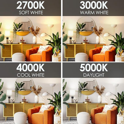 E ENERGETIC LIGHTING LED Bulbs 100 Watt Equivalent, Super Brightness 1600LM, Daylight 5000K, Non-Dimmable A19 LED Bulb, E26 Standard Base, ETL Listed, 6 Packs