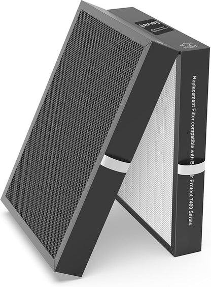 7400 Smart Filter Replacement Compatible with Blueair 7470i, 7410i, 7440i, 7475i Air Purifiers, 1-Pack Integrated Premium Filter with Activated Carbon and Pre-Filter