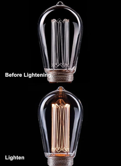 Vintage Edison Light Bulb, Decorative Dimmable LED Bulb, 3.5W Low Lumen Eye-Caring Soft Dim Lighting for Mood(Not Daylight White), Virtual Squirrel Cage Filament, E26 Medium Base, Clear RN ST64