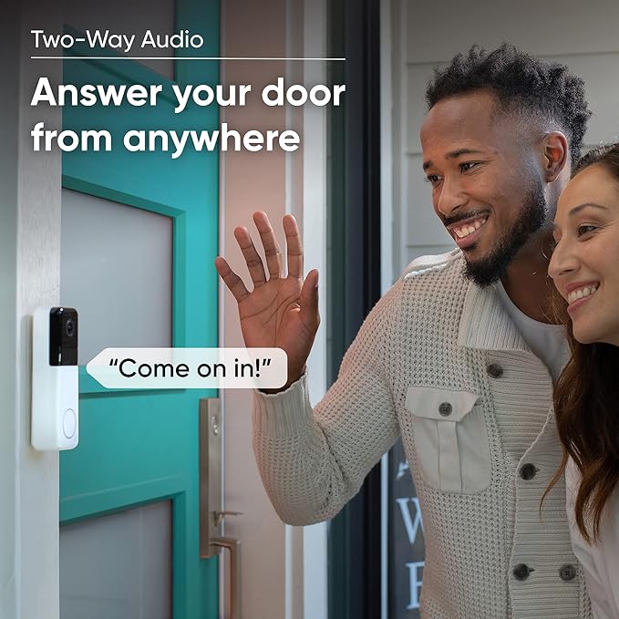 Wyze Wireless Video Doorbell Pro (Chime Included), 1440 HD Video, 1:1 Aspect Ratio: 1:1 Head-to-Toe View, 2-Way Audio, Night Vision (Renewed)