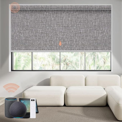 Motorized Roller Shade: Blackout, Electric Blinds, Compatible with Alexa/Google Home/Apple Homekit, Cozy Midnight