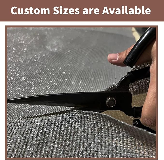 Sunny Guard Customized 3'x12' Dark Grey Balcony Privacy Screen,90% Shade Apartments Fence Cover,Heavy Duty Mesh Windscreen for Deck,Outdoor,Backyard,Patio