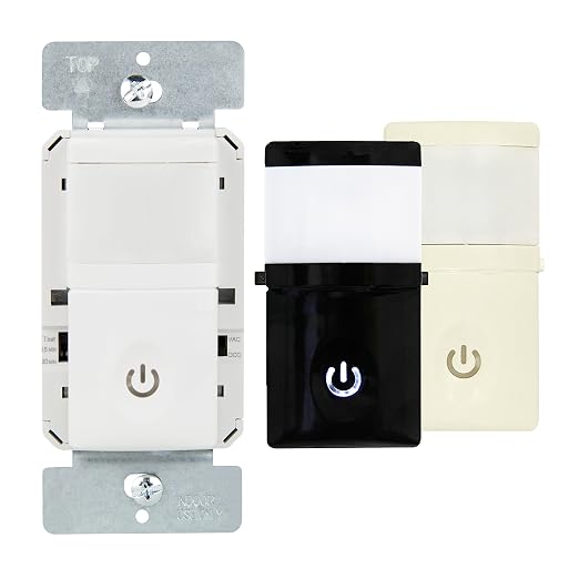 ENERLITES Motion Sensor Switch with LED Backlight, PIR Sensor, Motion Sensor Closet Light, 500W, 4A, Neutral Wire Required, HMOS