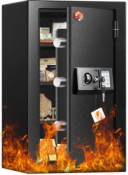 [𝟑𝟓𝐌𝐢𝐧 𝟏𝟕𝟎𝟎°𝐅] Fire Proof Safe for Home Documents 4.5 Cuft