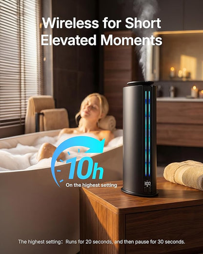 Aromadd 2026 Portable Waterless Diffuser, 1700 Sq Ft Hotel Collection Diffuser, 100ml Scent Air Machine for Home Cold Air Essential Oil Diffuser for Large Room Office, Quiet (Titanium Gray)