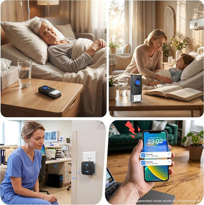 Wireless Doorbell with 2 Buttons, Smart WiFi Doorbell Chime with App Alarm