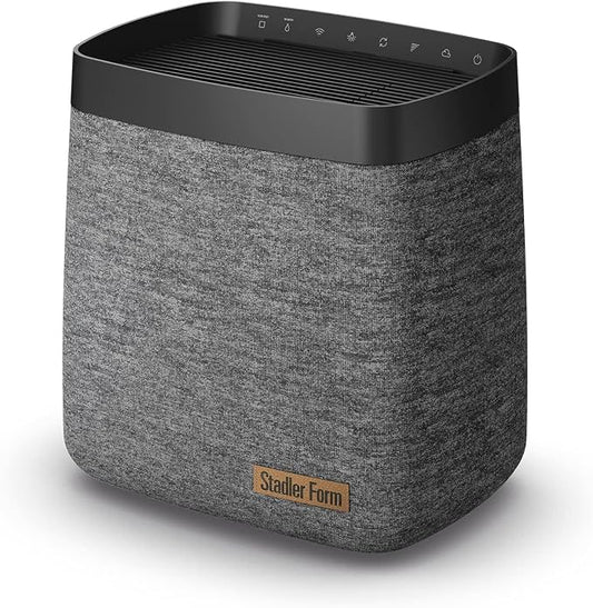 Stadler Form humidifier Karl, powerful evaporator for rooms up to 1076 sq. ft., quiet, can be controlled with Wi-Fi via app, textile cover, 4 humidification levels, black
