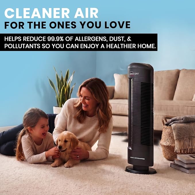 Ionic Pro Turbo Filterless Air Purifier for Home, Cleans Up to 600 sq.ft