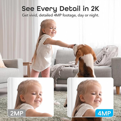 Geeni Orbit 3MP Smart PTZ Security Camera, 2K HD, Pan & Tilt Auto-Follow