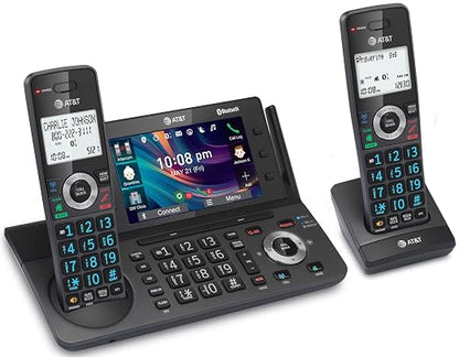 AT&T 2-Handset DECT 6.0 Cordless Home and Business Phone with Answering Machine, 5" Color Display, One-Touch Shortcut, Conference, Intercom, Smart Call Blocker, Bluetooth Connect to Cell: DLP73290