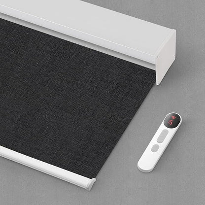 Bringnox Motorized Blinds with Remote,100% Blackout Smart Roller Blinds Compatible with Apple Homekit Google Home and Alexa Via HUB,and Customized (Crimp Basalt-24)