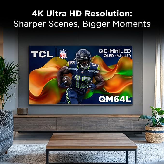 TCL 75 Inch Class QM64L Series | Mini LED QLED 4K HDR Smart Fire TV | 75QM64L, 2026 | 120Hz-144Hz High Brightness, Dolby Vision Atmos, Alexa+ Voice Remote AI Streaming Television | Amazon Exclusive