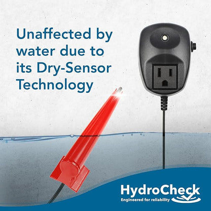 HC8000Tv2 Electronic Sump Pump Float Switch – with Smart Button, Built-In Alarms, Dry-Sensor Technology, Water Sensor Alarm, Ideal for All Sump Pumps – MADE IN USA