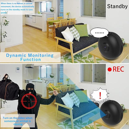 HsiaoPun 4K Camera Wireless Wi-Fi Home Camera for Indoor Security Pet Monitoring, Motion Detection & Night Vision Nanny Cam Pet Cameras-KK16DF