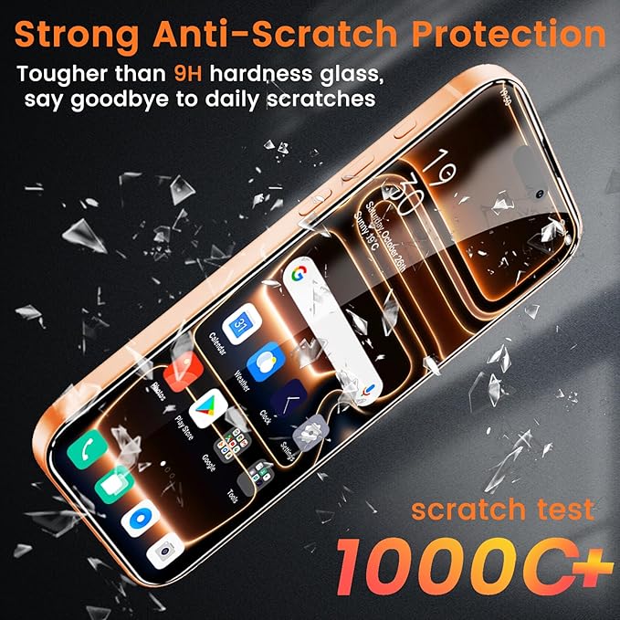 Lesakit 4 Pack Privacy Screen Protector for iPhone 17 Pro Max 6.9-Inch with 4 Pack Camera Lens Protector, Anti Spy Tempered Glass Film 9H Hardness Bubble Free Case Friendly