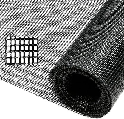 Tooltriz Pet Proof Window Screen Replacement, 48“ x 100" Upgraded Thicken Charcoal Fiberglass Mesh for Sliding Pet Screen Door Repair Kit - Screen Door Protector for Dogs Patio Screen mesh