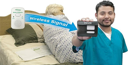 Wireless Economy Quiet Fall Alert with 20in x 30in Bed Pad and Caregiver Pager