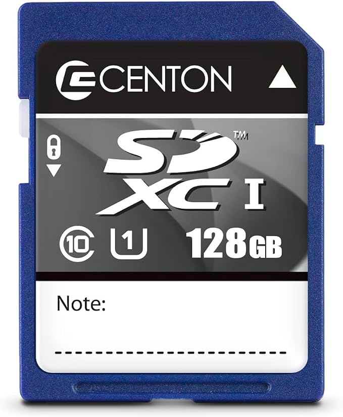 Centon Electronics SD UHS-I / A1 / V10 / U1 / Class 10 Flash Memory Card, Ultimate Memory Card for Phones, Tablets, Cameras, and More, 128GB, 3 Bulk Pack