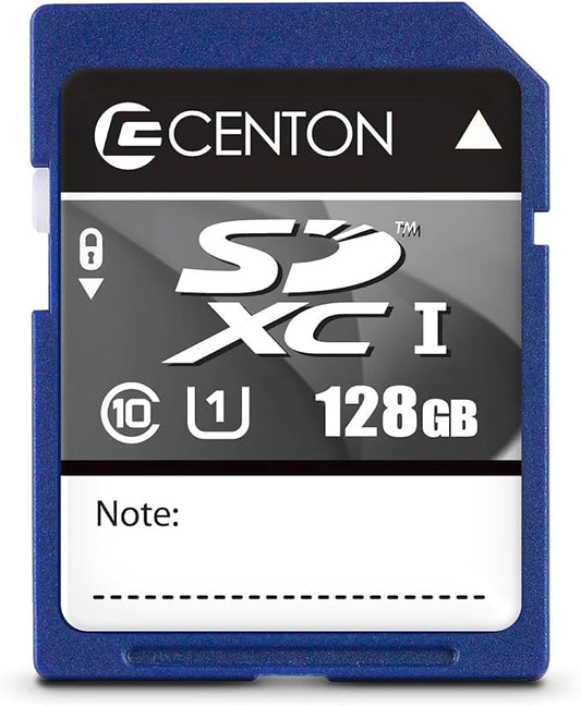 Centon Electronics SD UHS-I / A1 / V10 / U1 / Class 10 Flash Memory Card, Ultimate Memory Card for Phones, Tablets, Cameras, and More, 128GB, 3 Bulk Pack
