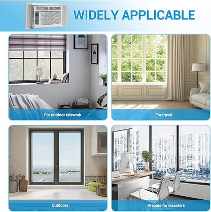 6000 BTU Window Air Conditioner, Smart WiFi AC Unit with Remote Control & Digital Display, Quiet Cooling for Small Rooms up to 250 Sq. Ft., Dehumidifier & Fan Modes, Easy Installation, White