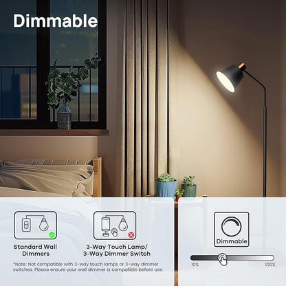 Consciot A19 LED Light Bulbs Dimmable,60W Equivalent,3000K Warm White,9W 800 Lumens,E26 Standard Base,UL Listed,Lighting for Bedroom Living Room Home Office,5 Packs