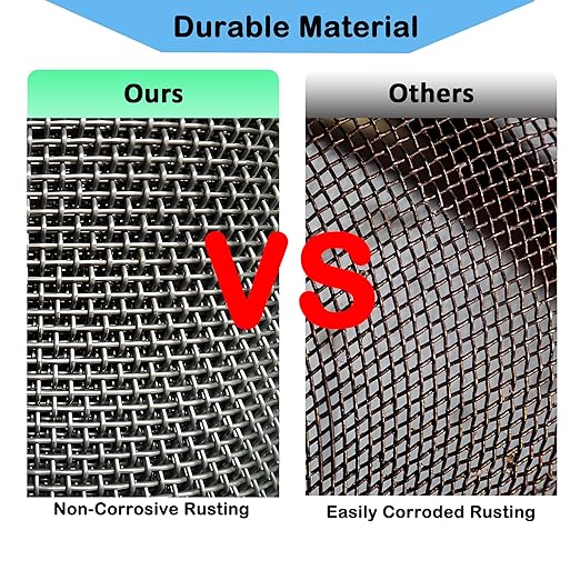 304 Stainless Steel Mesh Screen#20Mesh -Size:15.7"x47.2"(40x120cm), for Home, Garden and Farm. Window or Door Filter, Guards Against Pests Like Mice, Snakes, and Rodents. Easy to Cut and Install.