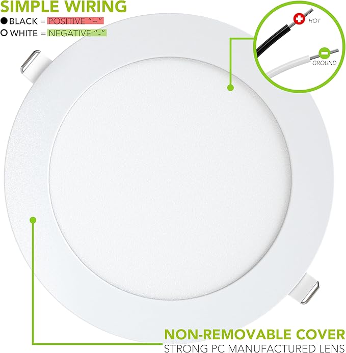 5 Pack Leisure LED RV Boat Recessed Ceiling Light 720 Lumen Super Slim LED Panel Light DC 12V 5.75" 9W Full Aluminum Downlights (Natural White)