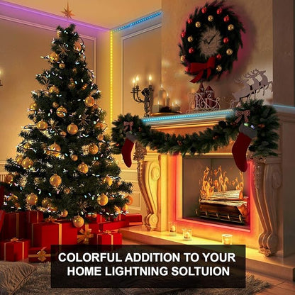 WBM Smart RGB LED Strip Lights, IP65 Waterproof 16.4 ft Long LED Strip, Compatible with Alexa, Google Home, App Control for Home, Kitchen, Bedroom