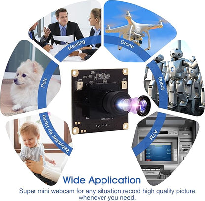 ELP 4K USB Camera for Computer & Rasp Pi - Dual Microphone, IMX317 Sensor, 8MP USB Security Camera