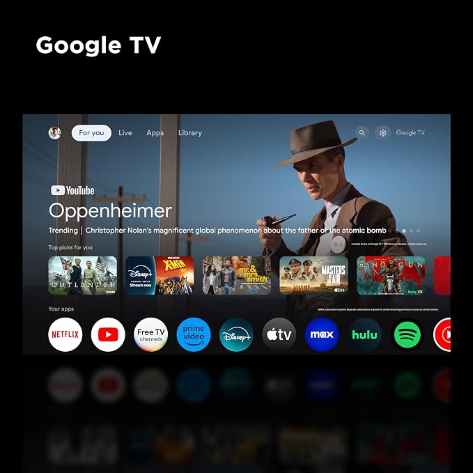 TCL 115-Inch QM7K QLED 4K Smart QD-Mini LED TV with Google TV (115QM7K, 2025 Model) Dolby Vision IQ, Dolby Atmos, HDR, Game Accelerator up to 288Hz, Voice Remote, Compatible with Alexa
