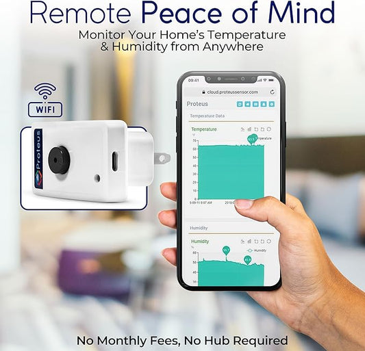 Proteus AMBIO - Wifi Temperature Humidity sensor with Buzzer and Email/Text Alerts