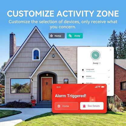 YI 2K Indoor Security Camera with Adhesive Mount, 2-Way Audio, AI Human/Vehicle/Pet Detection, Alerts, Night Vision, Wall/Window Mount, Baby/Pet Monitor, Compatible with Alexa & Google Assistant