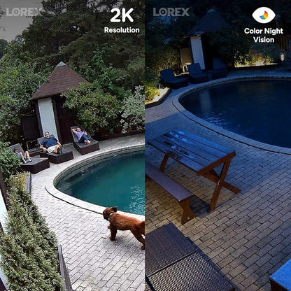 Lorex Connect 2K Wi-Fi Battery-Powered Spotlight Camera | New APP | Motion Detection | Color Night Vision | Flexible Storage: MircoSD (not Included) or Cloud | Versatile mounting | IP66 Weatherproof
