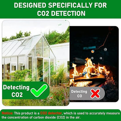 LSENLTY Upgraded CO2 Detector Plug in Wall Design,3 in 1 Air Quality Detector(Temp, Humidity and CO2 Value), High Accuracy Air Quality Monitor with Threshold Reminder and Manual Calibration for Home
