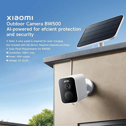 XIAOMI Outdoor Camera BW500: 2.5K Battery Security Camera Wireless with Color Night Vision, Optional Solar Panel, IP67 Weatherproof, 136° Wide View Home