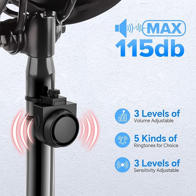 Smart Anti Theft Alarm System: Alarms with Remote, 115dB USB-C Rechargeable Waterproof, Security Protection for Bike Motorcycle Ebike Electric Scooter
