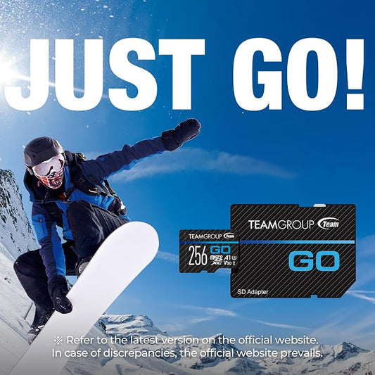 TEAMGROUP GO Card 256GB x 2 Pack MicroSDXC UHS-I U3 V30 4K for Action Cameras & Drone High Speed Flash Memory Card with Adapter for Outdoor Sports&Vlog, 4K Shooting,GoPro&Insta360&DJI TGUSDX256GU364