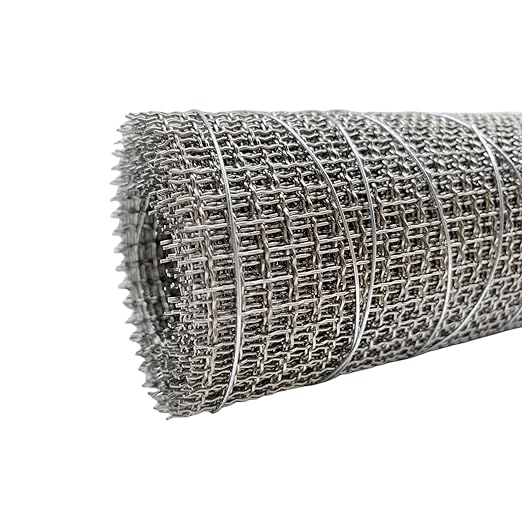 Vonoso 5 Mesh Stainless Steel 304 Wire mesh 15.7in x 10ft(40cmX305cm)，Stainless Steel Metal mesh Screen