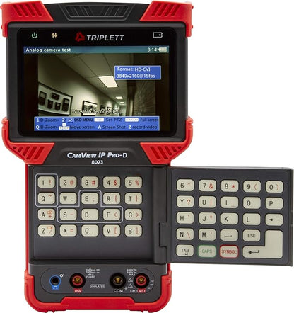 Triplett 8073 CamView IP Pro-D CCTV Camera Tester with Built-in DHCP Server - IP, AHD 2.0, HD-TVI 3.0, HD-CVI 3.0
