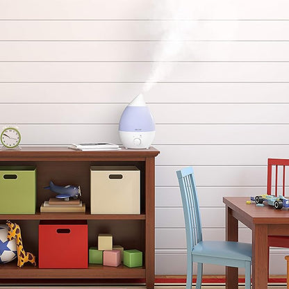 AIRCARE Ultrasonic Cool Mist Humidifier,Whisper-Quiet, Multi Color LED Light, Aroma Therapy Essential Oil Diffuser for Home, Bedroom, Baby, Nursery, Yoga, Spa and Office (white, .33 gal)